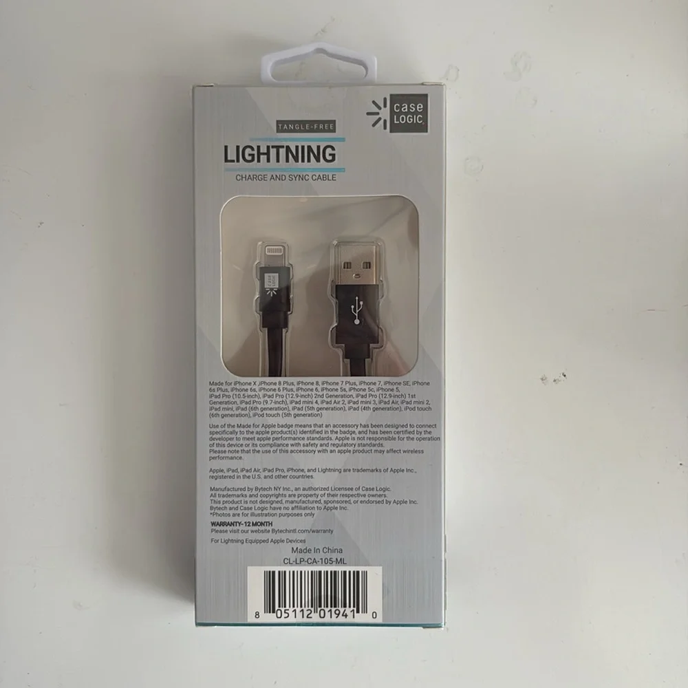 NWT Case Logic 4’ USB Lighting Cable